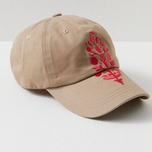 NWOT Free People FP Movement Big Buti Baseball Cap Hat in Sand Coral